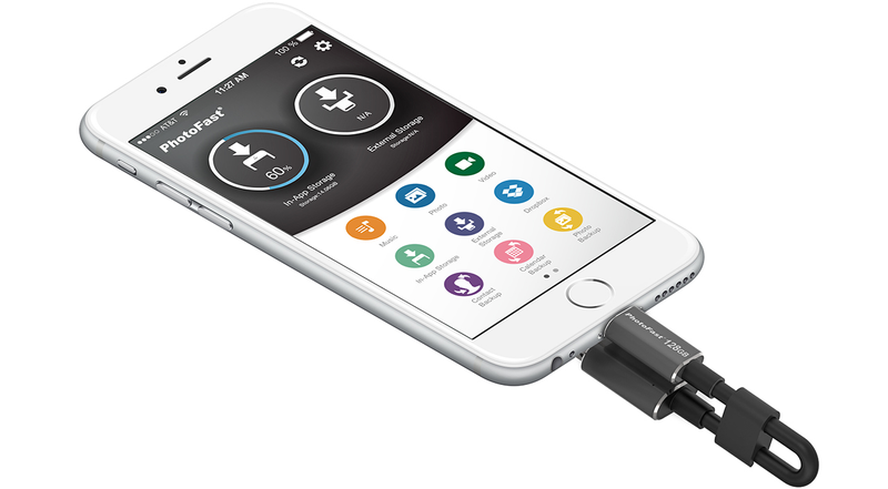 Illustration for article titled This Tiny iPhone Charger Has 128GB of Extra Storage Built Right In